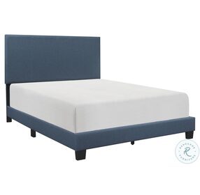 Nolens Blue Cal. King Upholstered Panel Bed In A Box