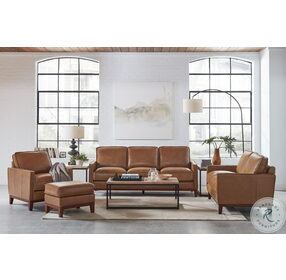 Newport Camel Leather Living Room Set