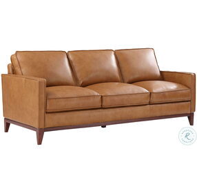 Newport Camel Leather Sofa