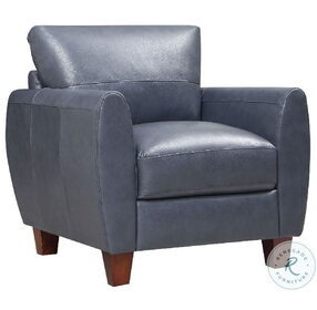 Traverse Blue Leather Chair