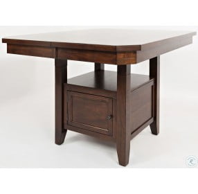Manchester Merlot Adjustable Extendable Square Dining Table