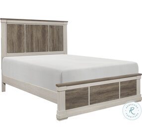 Arcadia White And Weathered Gray California King Panel Bed
