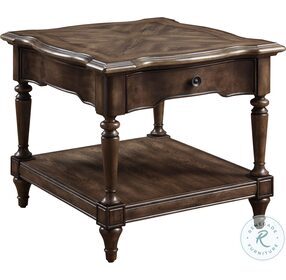 Heath Court Brown Wood End Table