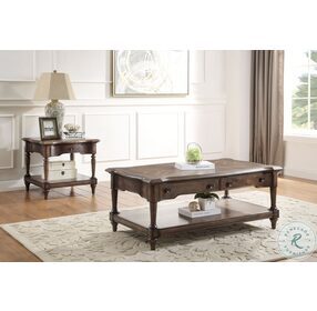 Heath Court Brown Wood Occasional Table Set