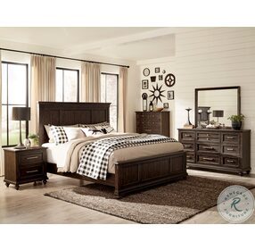 Cardano Driftwood Charcoal Panel Bedroom Set