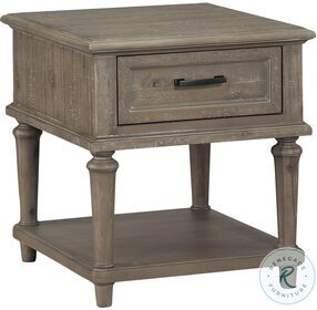 Cardano Driftwood Light Brown Drawer End Table