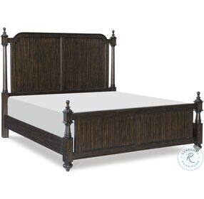 Cardano Driftwood Charcoal Queen Poster Bed