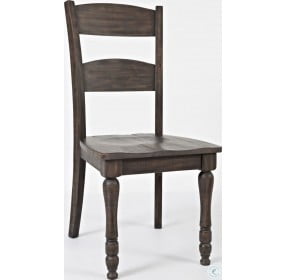 Madison County Barnwood Brown Ladder Back Side Chair Set of 2