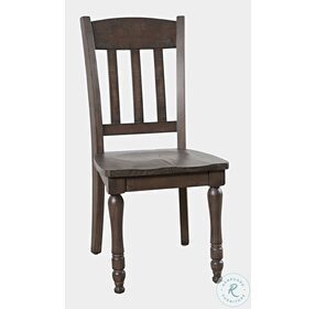 Madison County Barnwood Brown Slat Back Side Chair Set of 2