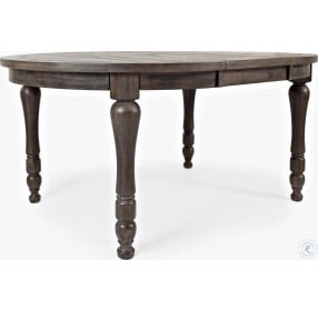 Madison County Barnwood Brown Round to Oval Extendable Dining Table
