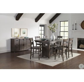 Madison County Barnwood Extendable Counter Height Dining Room Set