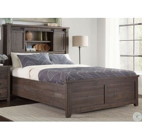 Madison County Barnwood Brown King Bookcase Bed