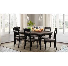 Madison County Vintage Black 18" Extendable Dining Room Set