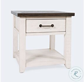 Madison County Vintage White Harris End Table
