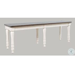 Madison County Vintage White Bench