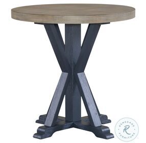 Summerville Navy Round End Table