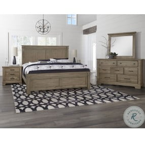 Cool Rustic Stone Grey Mansion Bedroom Set