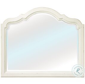 Grand Haven Feathered White Landscape Mirror