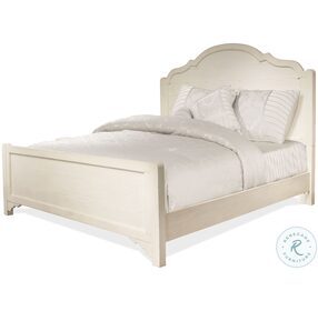 Grand Haven Feathered White King Panel Bed