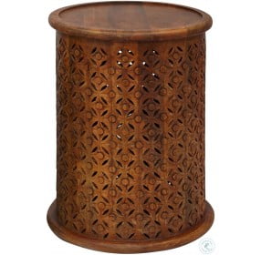 Global Archive Mango Drum Table