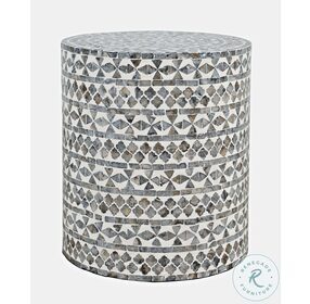 Global Archive Grey Tribal Small Accent Table