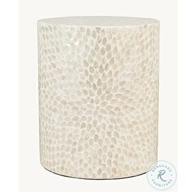 Global Archive Natural Handcrafted Capiz Shell Small Accent Table