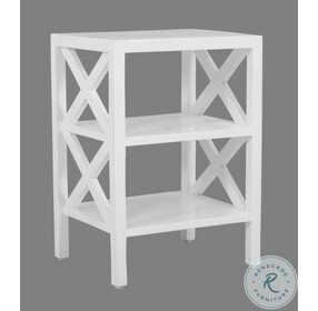 Global Archives White X Side Accent Table