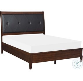 Cotterill Dark Cherry And Black California King Poster Bed