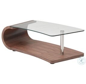 Grace Walnut and Glass Coffee Table