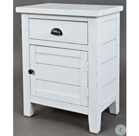 Artisans Craft Distressed Weathered White Accent Table