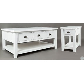 Artisan's Craft Weathered White Occasional Table Set