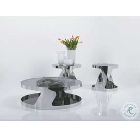 Modern Chrome Occasional Table Set