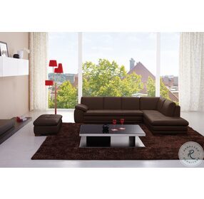 625 Brown Italian Leather RAF Sectional