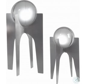 Ellianna Brushed Silver Sculptures Set Of 3