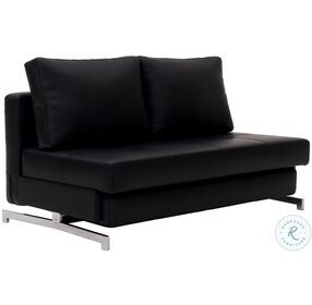 K43-1 Black Leatherette Premium Twin Sofa Bed