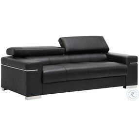 Soho Black Leather Sofa