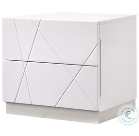 Naples White Lacquer Nightstand