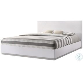 Naples White Lacquer Twin Platform Bed