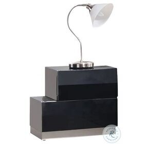 Milan Black Lacquer LAF Nightstand