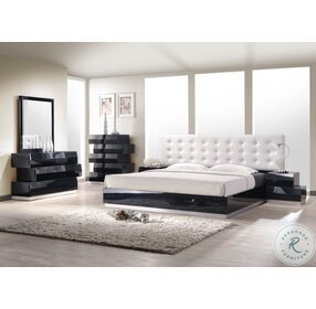 Milan Black Lacquer Platform Bedroom Set
