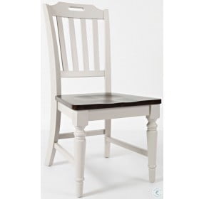 Orchard Park Brown And Light Grey Slat Back Side Chair Set of 2