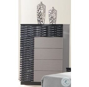 Roma Black and Grey Lacquer Chest