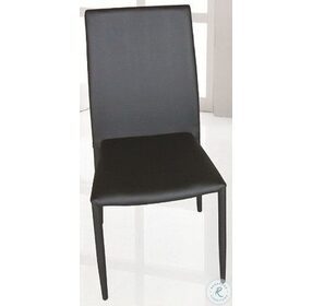 DC 13 Black Leather Dining Chair Set of 4