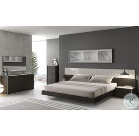 Porto Light Grey And Wenge Platform Bedroom Set