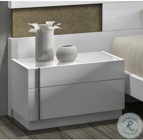 Amora Natural White Lacquer LAF Nightstand