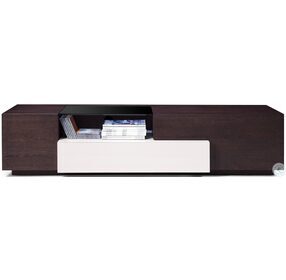 TV015 Brown Oak And Grey Lacquer TV Stand