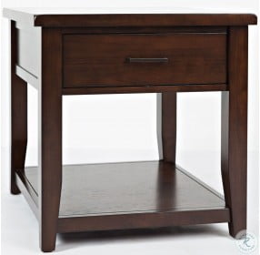 Twin Cities Dark Brown End Table