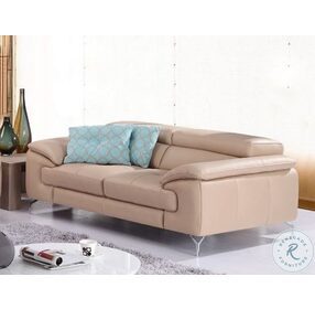 A973 Peanut Italian Leather Sofa