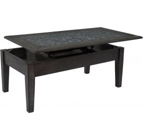 Grey Mosaic Lift Top Cocktail Table