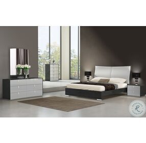 Vera Grey And Black Platform Bedroom Set